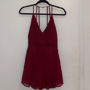 Burgundy romper